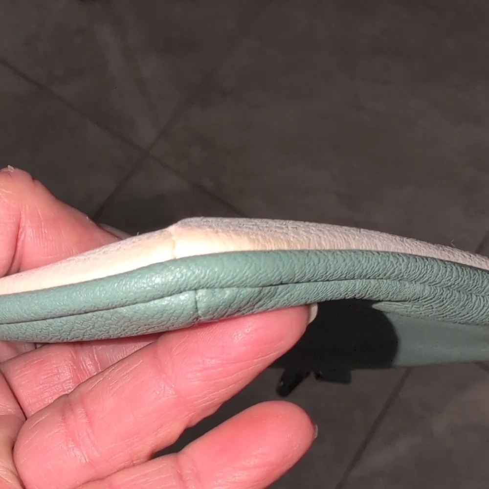 Franco Sarto Cream and Teal Wristlet